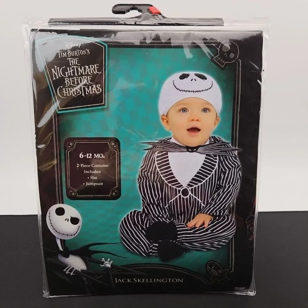 Nightmare Before Christmas Infant Jack Skellington Costume Jumpsuit New - Picture 1 of 4